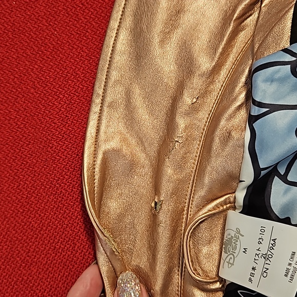 DISNEY Maleficent Sleeping Beauty rose gold faux leather jacket Med.see photos - Picture 12 of 16